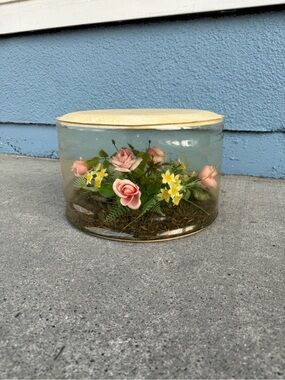 1950s Kitsch Inflatable Terrarium Footstool